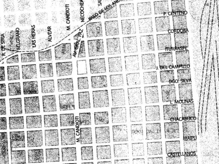 Mapa de Santa Fe en blanco y negro